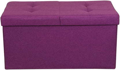 Ottomans : Folding Toy Box Chest with Ottomans Bench Foot Rest