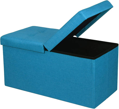 Ottomans : Folding Toy Box Chest with Ottomans Bench Foot Rest