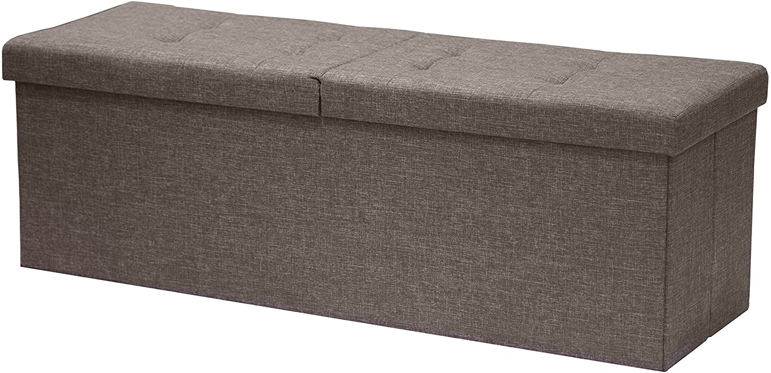 Ottomans : Folding Toy Box Chest with Ottomans Bench Foot Rest