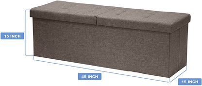 Ottomans : Folding Toy Box Chest with Ottomans Bench Foot Rest