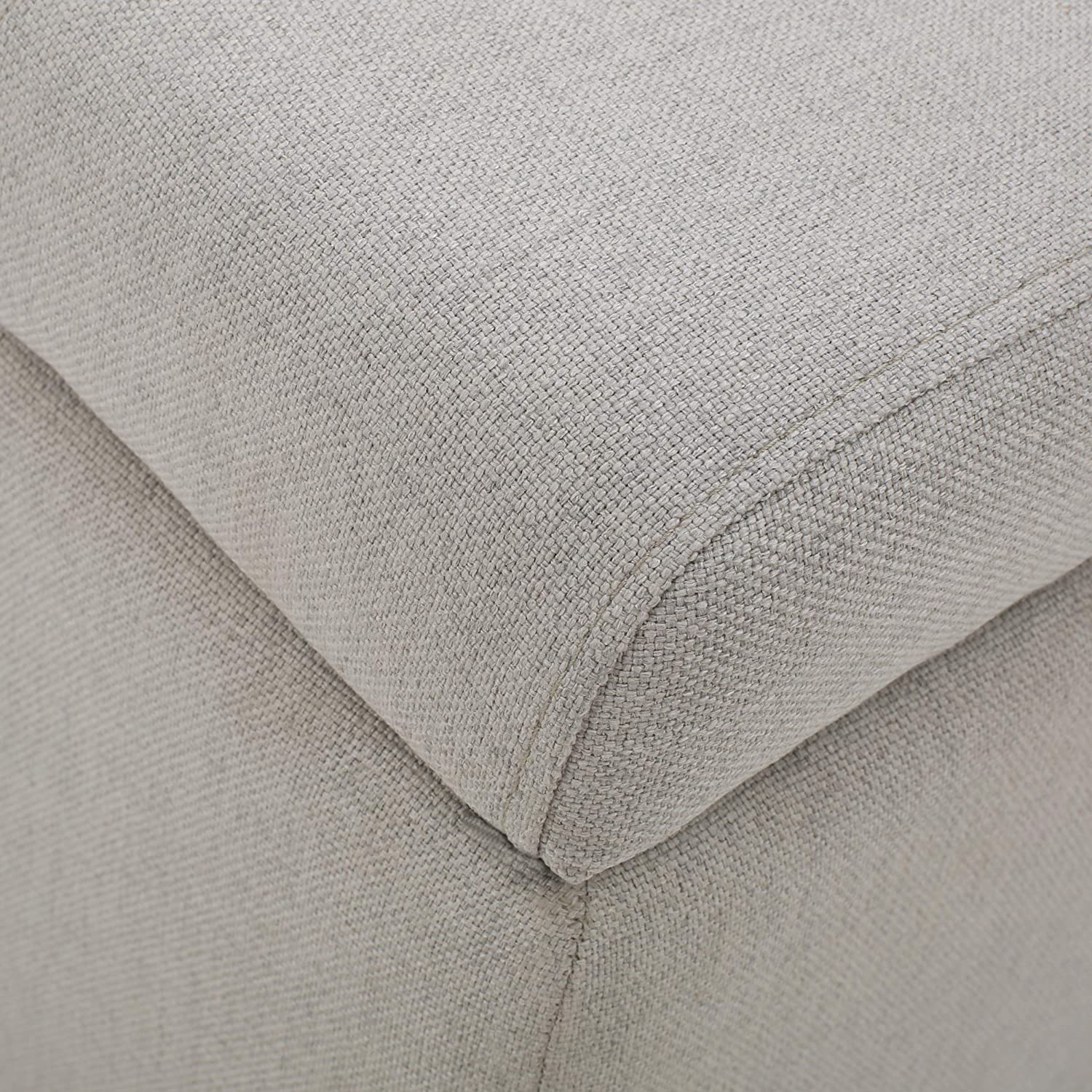 Ottomans : Home Mission Fabric Storage Ottoman, Light Grey
