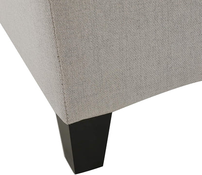 Ottomans : Home Mission Fabric Storage Ottoman, Light Grey