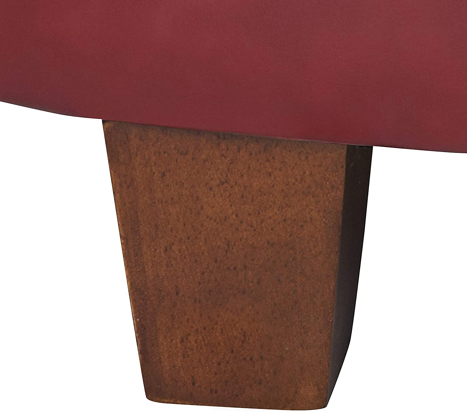 Ottomans : Large Leatherette Storage Ottoman Distressed Brown Faux Leatherette