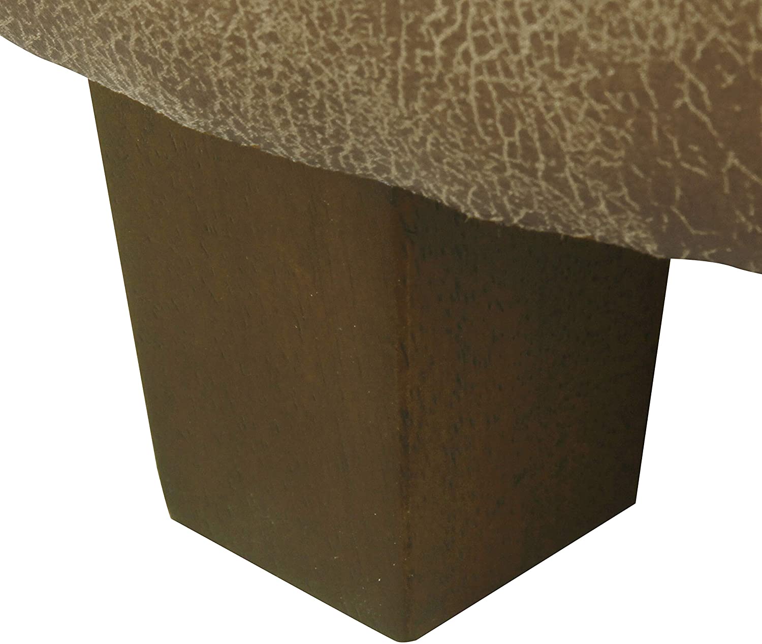 Ottomans : Large Leatherette Storage Ottoman Distressed Brown Faux Leatherette