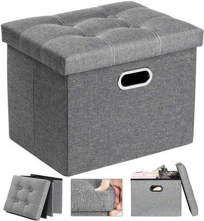Ottomans : Leather Ottoman Rectangle Footrest Footstool Folding