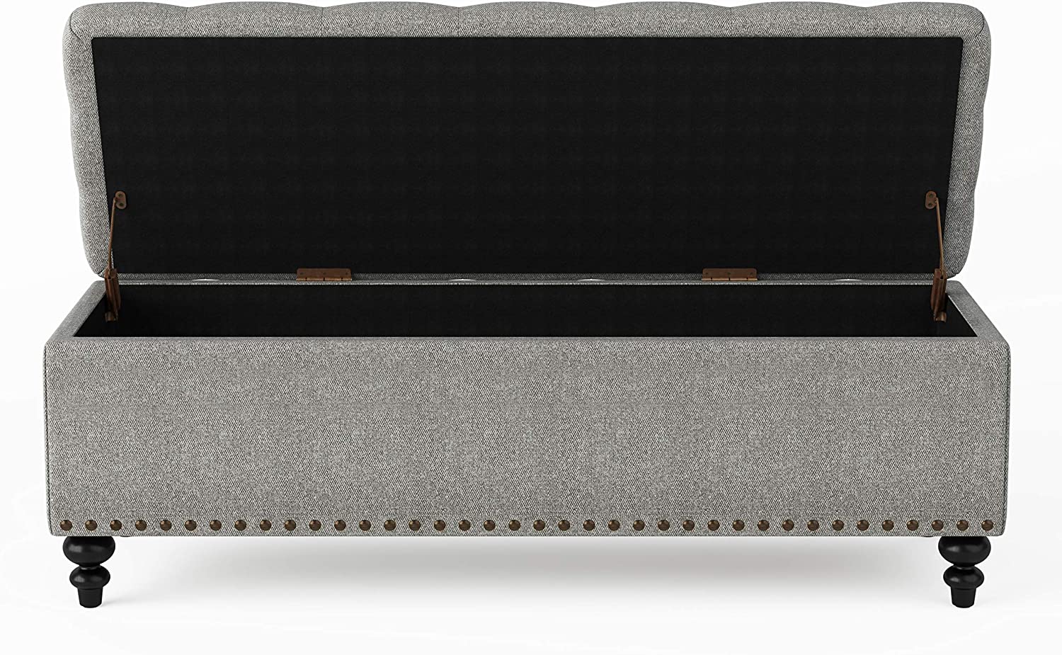 Ottomans : Ottoman Bench with Storage, Storage Bench with Safety Hinge