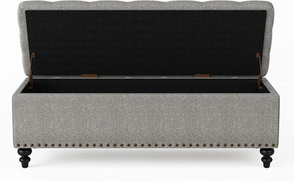 Ottomans : Ottoman Bench with Storage, Storage Bench with Safety Hinge