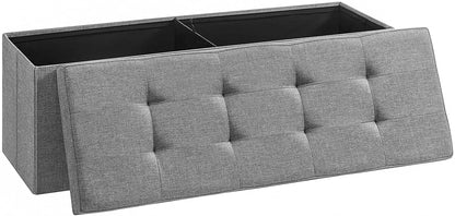 Ottomans : Storage Ottoman Bench, Padded Chest with Lid, Folding Seat