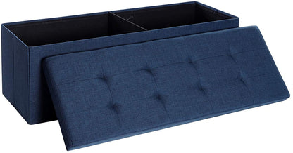 Ottomans : Storage Ottoman Bench, Padded Chest with Lid, Folding Seat