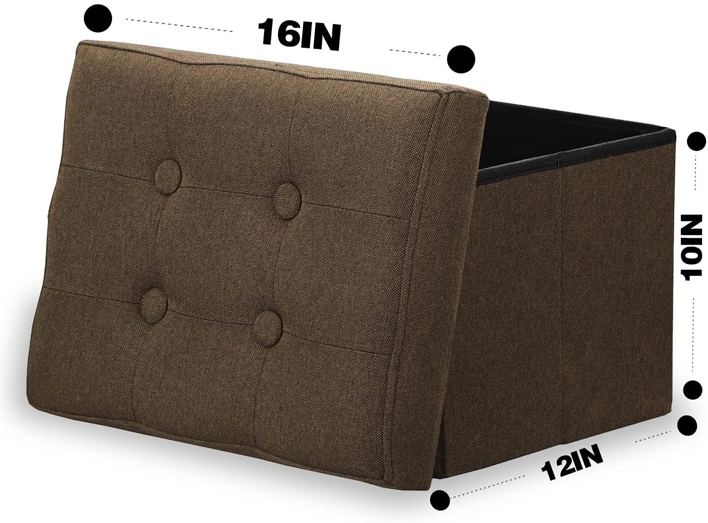 Ottomans : Storage Ottoman Stool Foot Rest Stool Linen Cloth