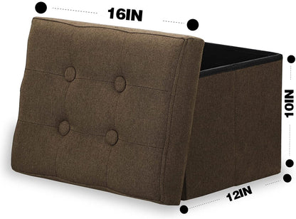 Ottomans : Storage Ottoman Stool Foot Rest Stool Linen Cloth