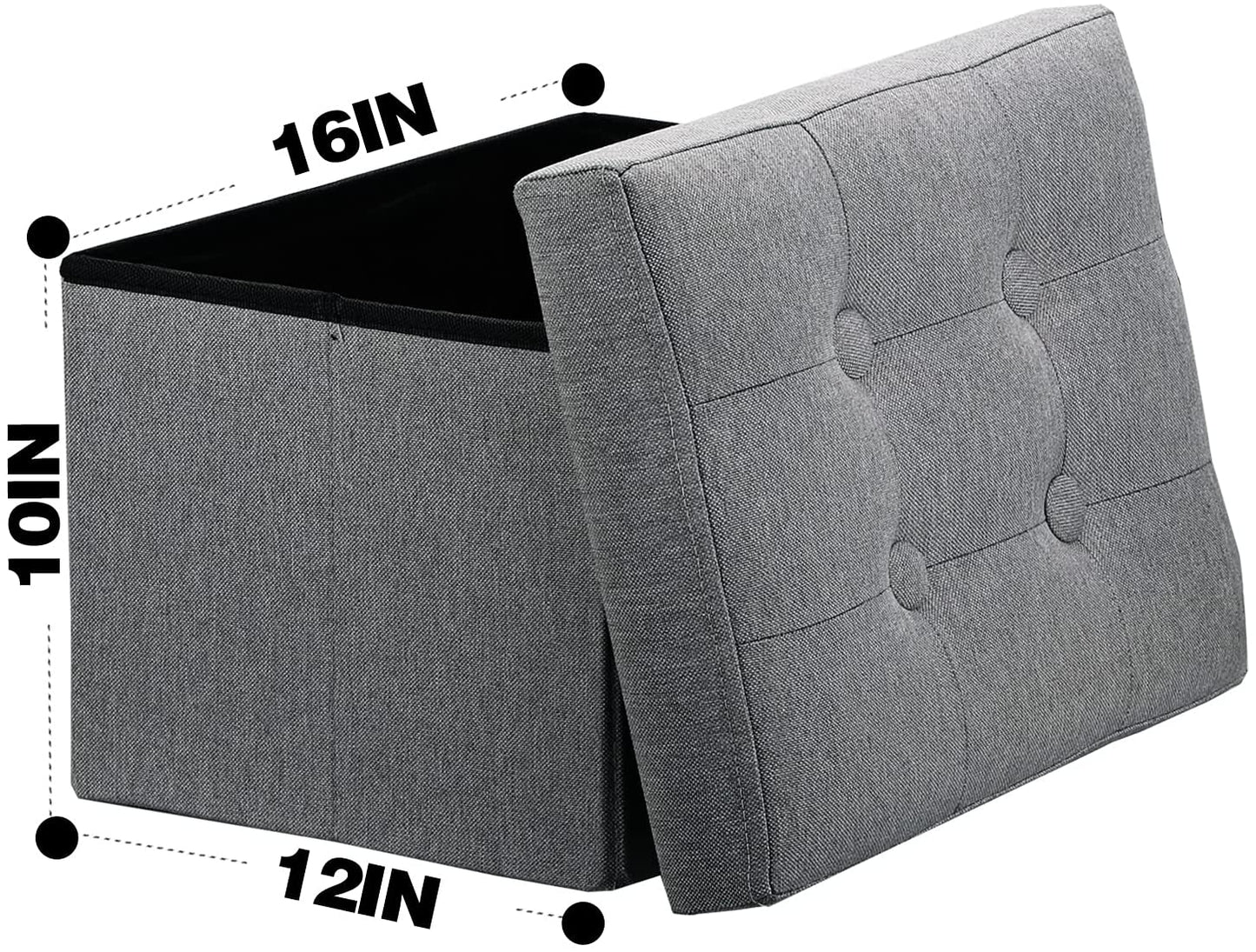 Ottomans : Storage Ottoman Stool Foot Rest Stool Linen Cloth