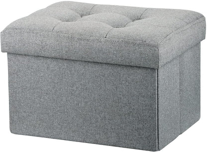 Ottomans : Storage Ottoman Stool Foot Rest Stool Linen Cloth