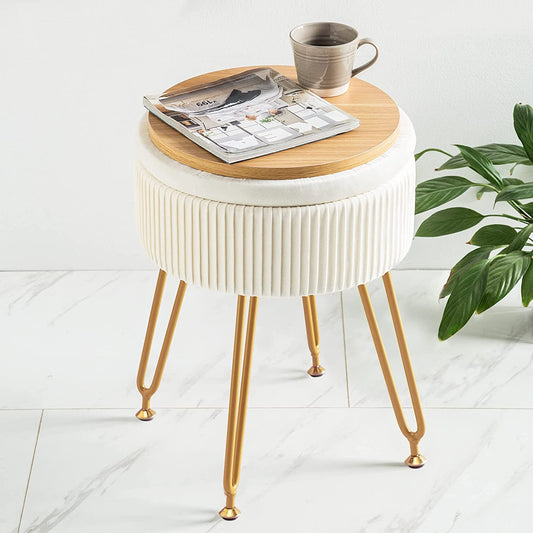 Ottomans : Velvet Storage Ottoman Foot Rest