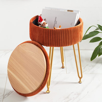 Ottomans : Velvet Storage Ottoman Foot Rest