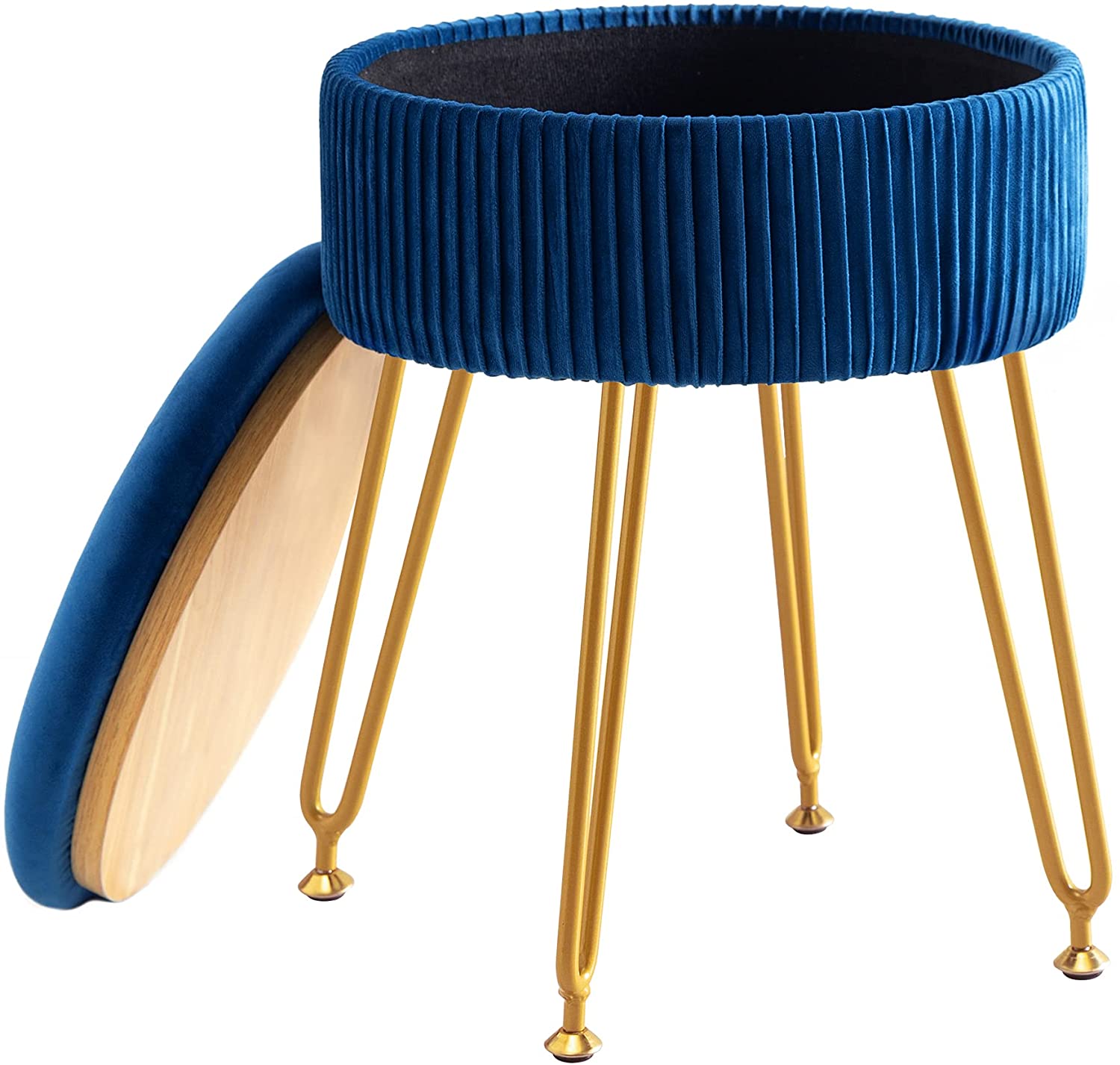 Ottomans : Velvet Storage Ottoman Foot Rest