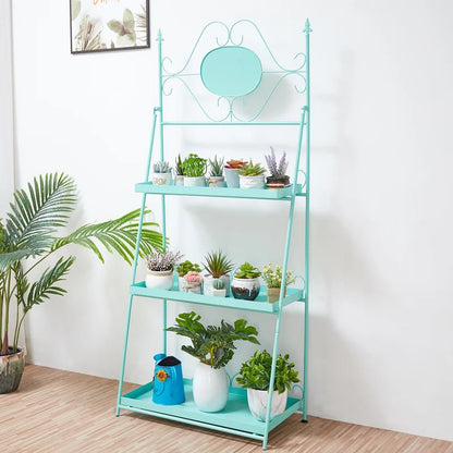 Plant Stand: 3 Tier Metal Rectangular Plant Stand