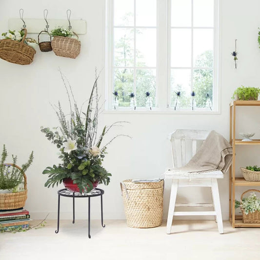 Plant Stand: Metal Petal Stand