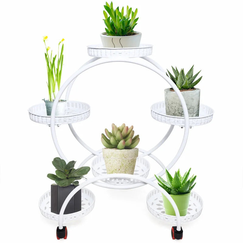 Plant Stand: Metal Plant Stand with wheels