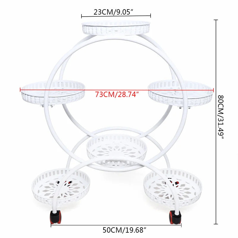 Plant Stand: Metal Plant Stand with wheels
