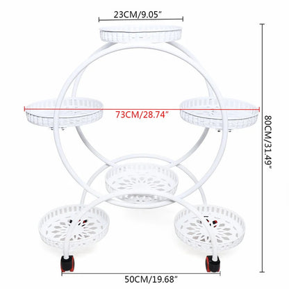 Plant Stand: Metal Plant Stand with wheels