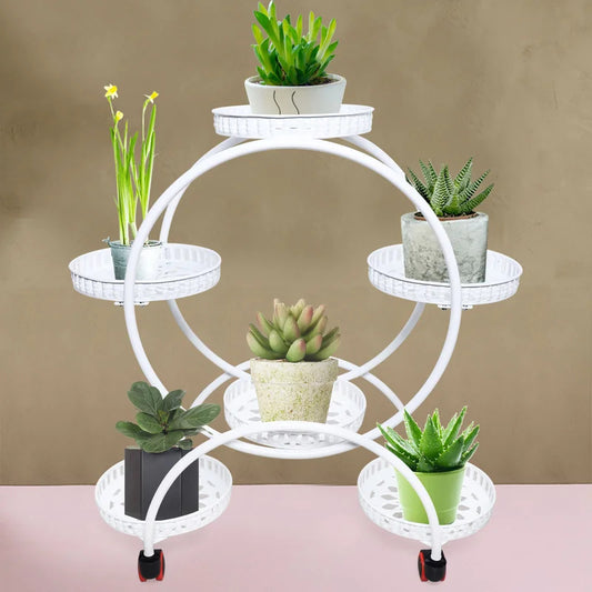 Plant Stand: Metal Plant Stand with wheels