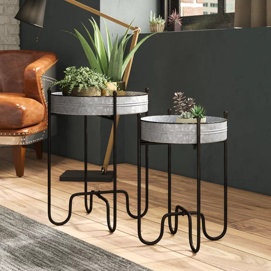 Plant Stand: Metal Plant Table Set 