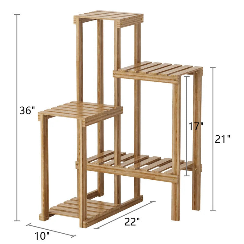 Plant Stand Multi-Tiered Bamboo Plant Stand