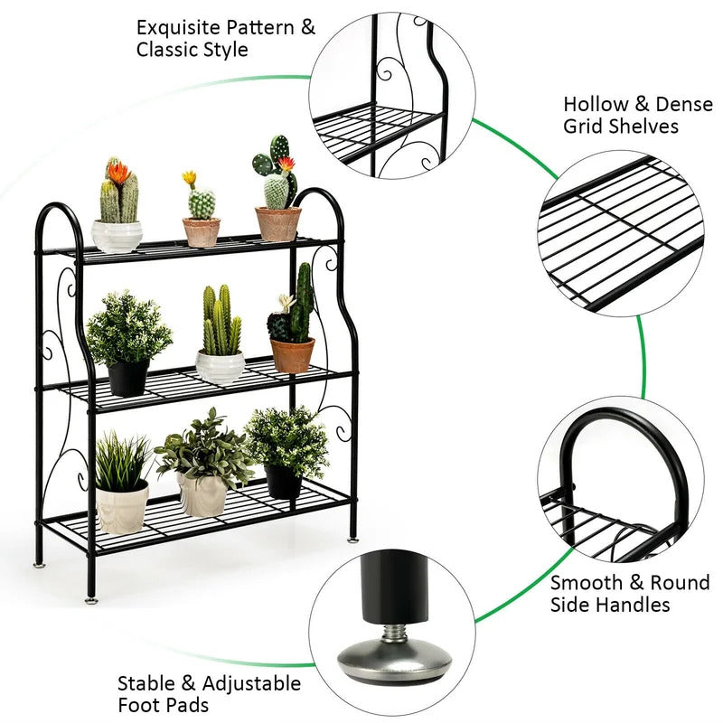 Plant Stand: Rectangular 3 Tier Plant Stand 