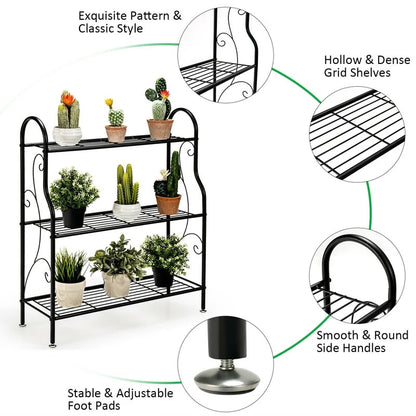 Plant Stand: Rectangular 3 Tier Plant Stand 