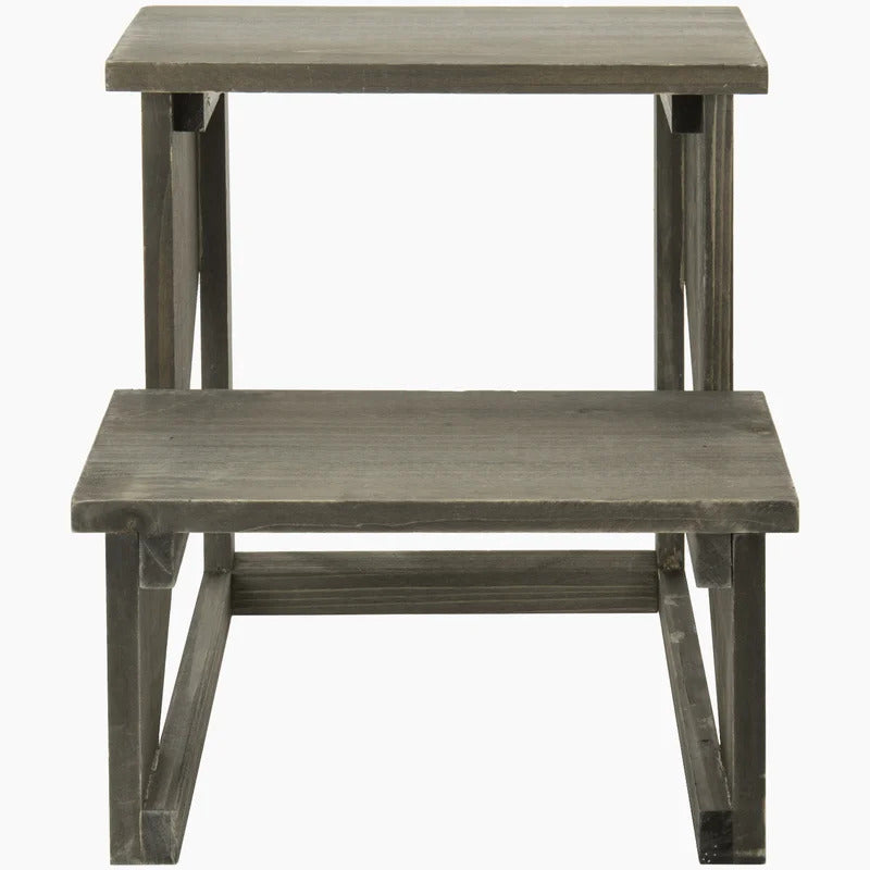 Plant Stand: Solid Wood 2 shelves Plant Stand
