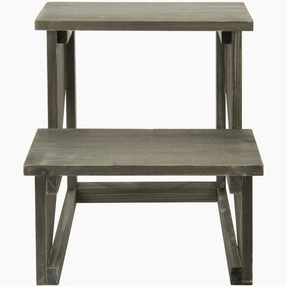 Plant Stand: Solid Wood 2 shelves Plant Stand