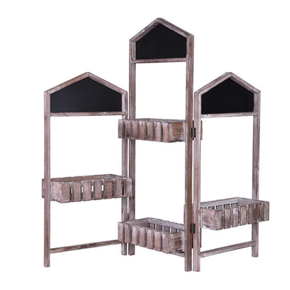 Plant Stand: Solid Wood 4 Shelves Plant Stand