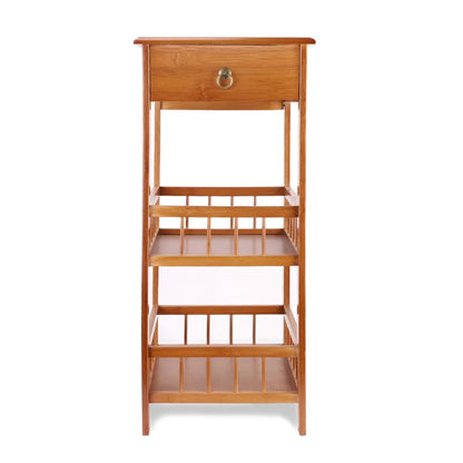 Plant Stand: Square Multi-Tiered Bamboo Plant Stand