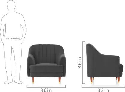 5 Seater Sofa Set: Polyester Fabric 3 + 1 + 1 Sofa Set