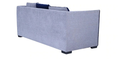 3 Seater Sofa Set:- Polyurethane Cushioned Fabric Sofa Set (Grey)