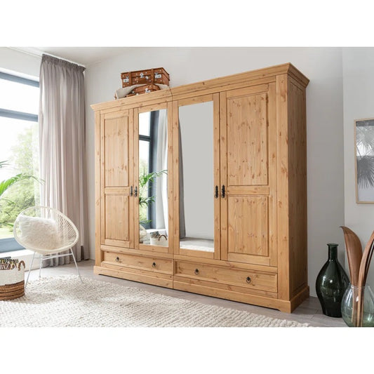 4 Door Wardrobe: Popular 4 Door Solid Wood Wardrobe