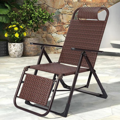 Portable Chair: Folding Recliner Chair, Adjustable Lounge Chair