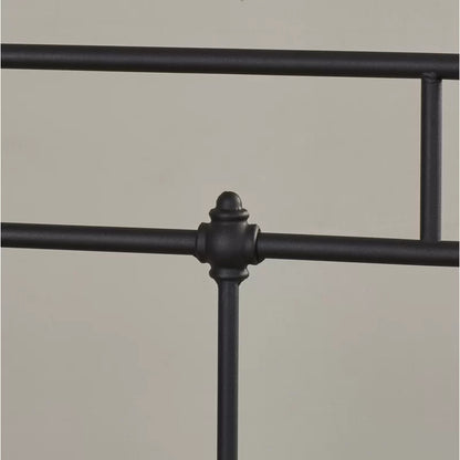 Poster Bed: Black Steel Poster Bed