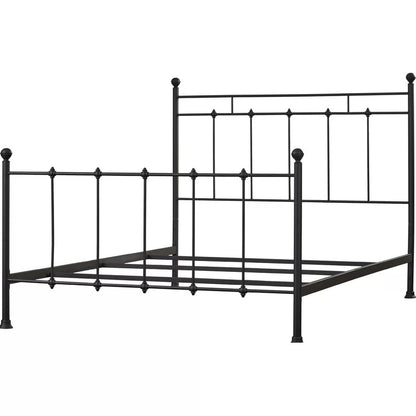 Poster Bed: Black Steel Poster Bed