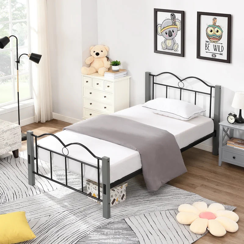 Poster Bed: Metal Twin Size Poster Bed