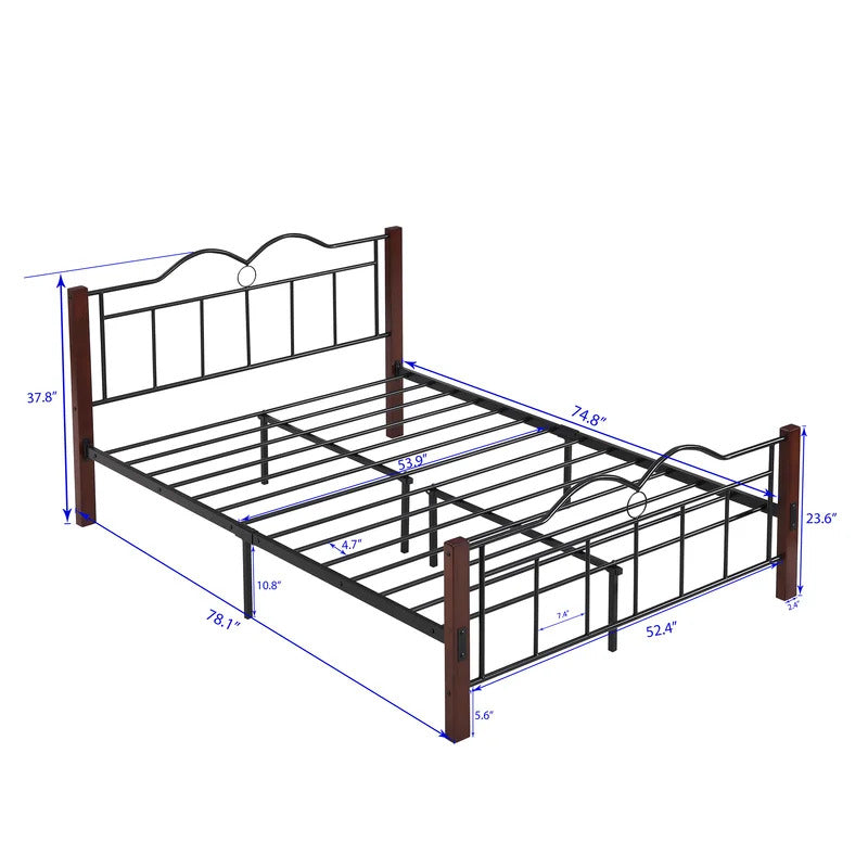 Poster Bed: Metal Twin Size Poster Bed