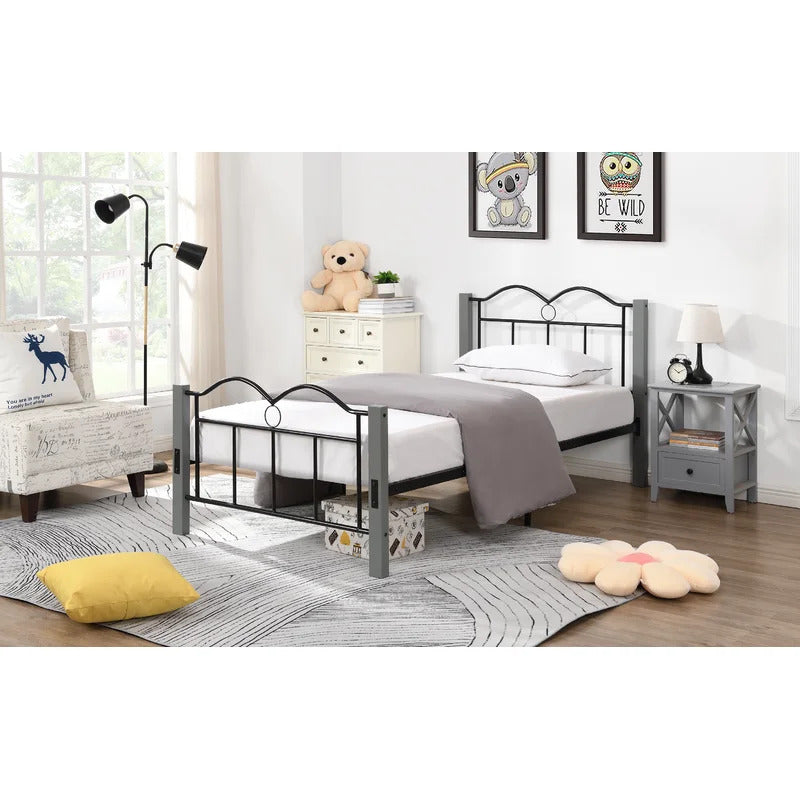 Poster Bed: Metal Twin Size Poster Bed