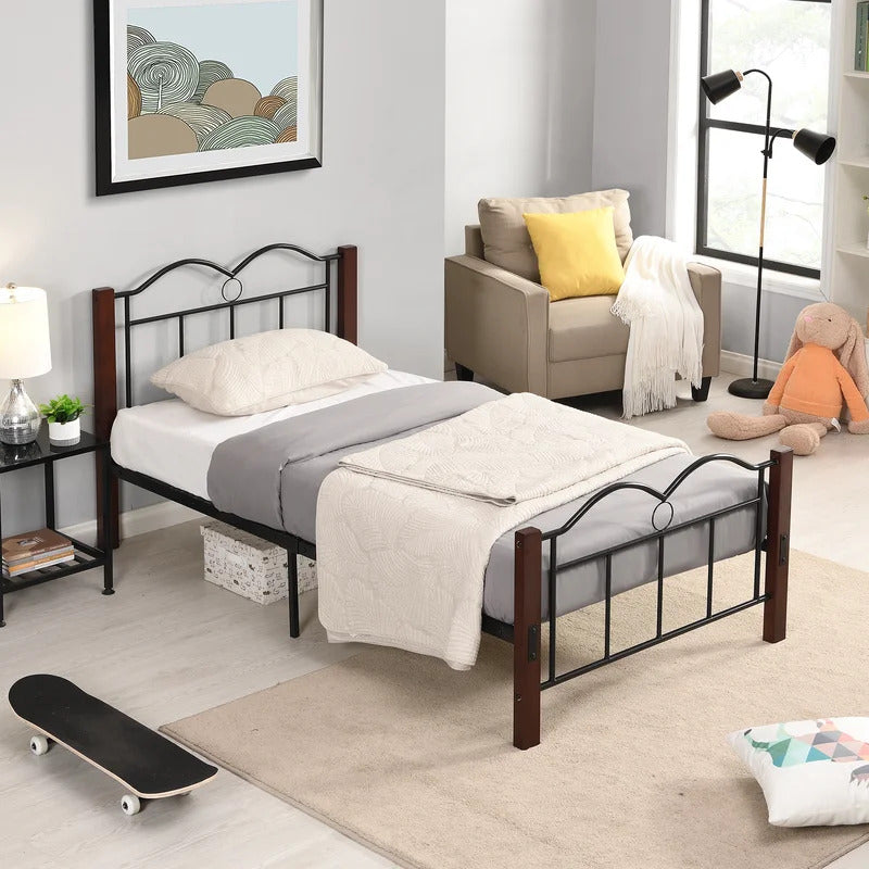 Poster Bed: Metal Twin Size Poster Bed