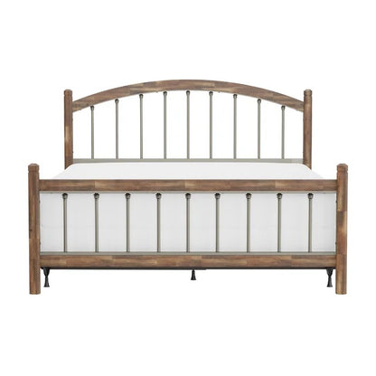 Poster Bed: Solid Wood Brown Poster Bed