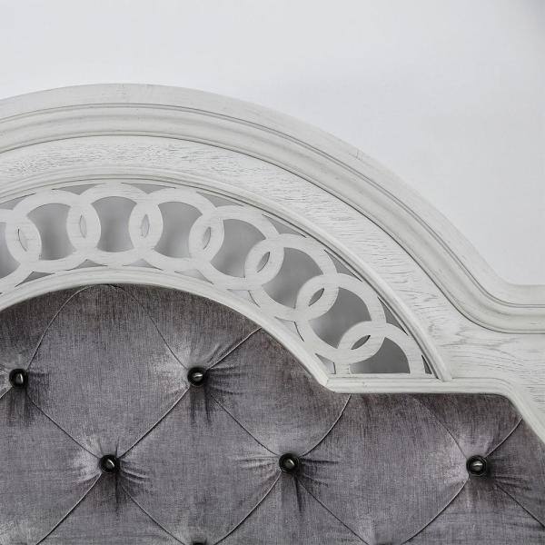 Poster Bed: Tufted Panel White Bed