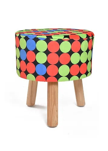 Pouffe: Dot Pouffe In Multi Colour