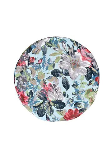 Pouffe: Floral Pouffe Stool With Digital Print