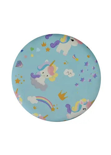Pouffe: Kids Pouffe Blue With Digital Print