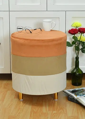 Pouffe: Orange Contrast Mix Seating Pouffe